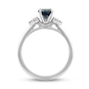 Thumbnail Image 1 of Montana Blue Natural Sapphire Ring 1/5 ct tw Diamonds 10K White Gold