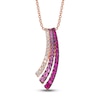 Thumbnail Image 1 of Le Vian Natural Sapphire Pendant Necklace 14K Strawberry Gold