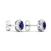 Thumbnail Image 4 of Blue & White Lab-Created Sapphire Stud Earrings 10K White Gold