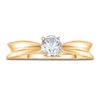 Thumbnail Image 3 of Diamond Solitaire Concave Engagement Ring 1/2 ct tw Round 14K Yellow Gold (I2/I)