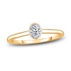 Thumbnail Image 1 of Diamond Solitaire Engagement Ring 1/2 ct tw Bezel-Set Oval 14K Yellow Gold (I2/I)