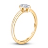 Thumbnail Image 2 of Diamond Solitaire Engagement Ring 1/2 ct tw Bezel-Set Oval 14K Yellow Gold (I2/I)