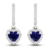 Thumbnail Image 0 of Natural Blue Sapphire Earrings 1/8 ct tw Diamonds 14K White Gold