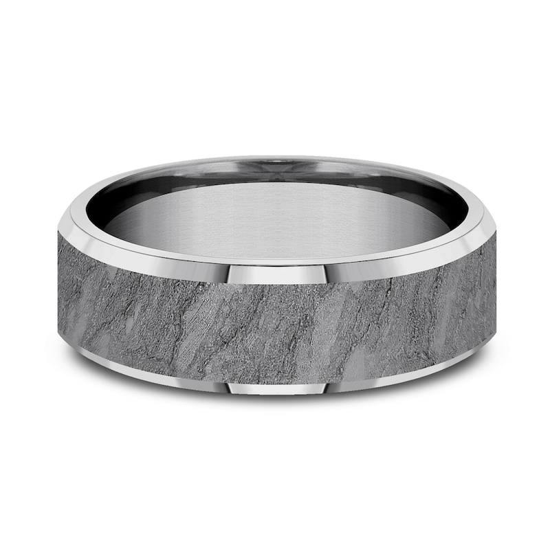 Rock Wedding Band Grey Tantalum 7.0mm