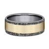 Thumbnail Image 3 of Rock Wedding Band 14K Yellow Gold/Gray Tantalum 8.0mm