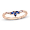 Thumbnail Image 1 of Kirk Kara Natural Blue Sapphire Anniversary Band Diamond Accents 14K Rose Gold