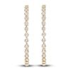 Diamond Hoop Earrings 4-1/4 ct tw Round 14K Yellow Gold