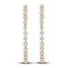 Diamond Hoop Earrings 4-1/4 ct tw Round 14K Yellow Gold