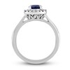 Thumbnail Image 2 of Natural Blue Sapphire Ring 1/5 ct tw Diamonds 14K White Gold