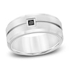Thumbnail Image 1 of Black Diamond Wedding Band 1/10 ct tw Round White Tungsten
