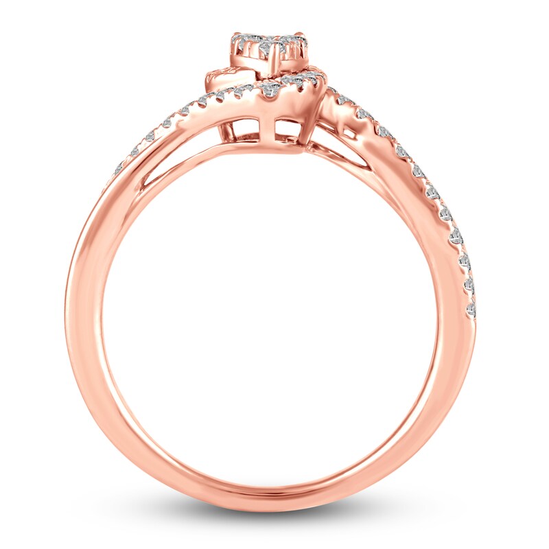 Diamond Engagement Ring 3/8 ct tw Round 10K Rose Gold