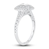 Thumbnail Image 2 of Diamond Double Halo Engagement Ring 1 ct tw Emerald/Round 14K White Gold