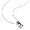 Thumbnail Image 2 of Black Diamond Penguin Necklace Diamond Accents Sterling Silver 18"
