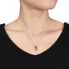 Thumbnail Image 4 of Black Diamond Penguin Necklace Diamond Accents Sterling Silver 18"