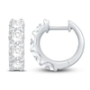 Thumbnail Image 1 of Diamond Hoop Earrings 3 ct tw Round 14K White Gold