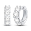 Thumbnail Image 2 of Diamond Hoop Earrings 3 ct tw Round 14K White Gold