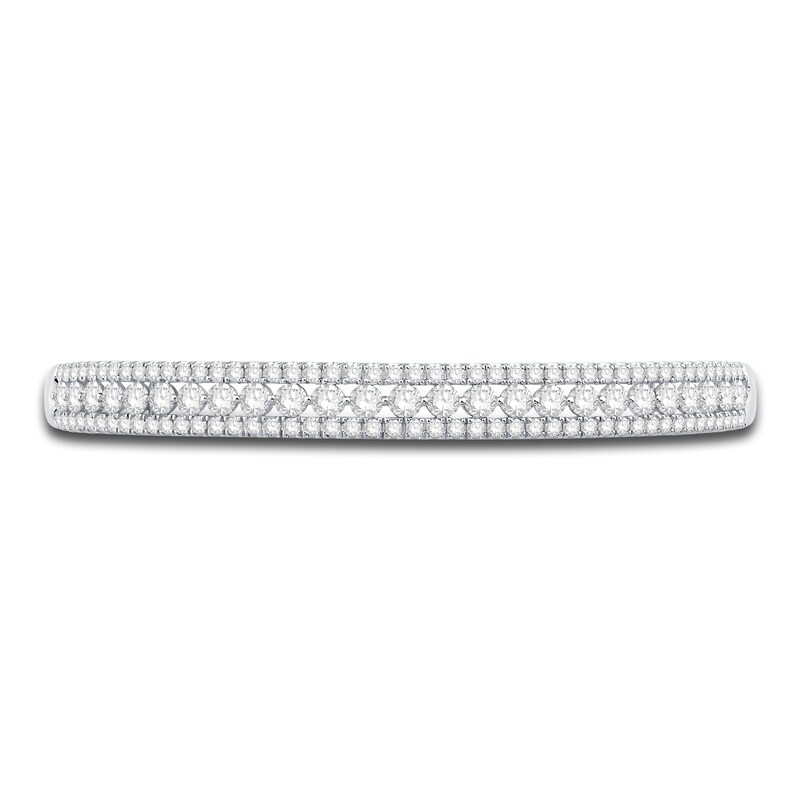 Main Image 2 of Diamond Bangle Bracelet 4 ct tw Round 14K White Gold