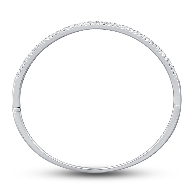 Main Image 3 of Diamond Bangle Bracelet 4 ct tw Round 14K White Gold