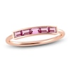 Thumbnail Image 1 of Juliette Maison Natural Pink Tourmaline Baguette Bar Ring 10K Rose Gold