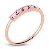 Thumbnail Image 2 of Juliette Maison Natural Pink Tourmaline Baguette Bar Ring 10K Rose Gold