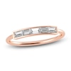 Thumbnail Image 1 of Juliette Maison Natural White Sapphire Baguette Bar Ring 10K Rose Gold