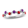 Thumbnail Image 1 of Juliette Maison Natural Ruby & Natural Amethyst Ring 10K White Gold