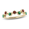 Thumbnail Image 1 of Juliette Maison Natural Garnet & Natural Emerald Ring 10K Yellow Gold
