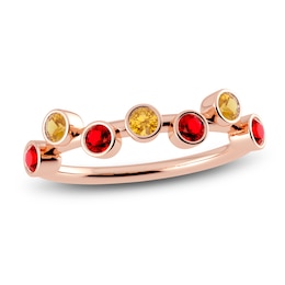 Juliette Maison Natural Citrine & Natural Ruby Ring 10K Rose Gold