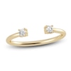 Thumbnail Image 1 of Juliette Maison Natural White Sapphire Cuff Ring 10K Yellow Gold