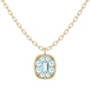 Thumbnail Image 0 of Juliette Maison Natural Aquamarine Pendant Necklace 10K Yellow Gold