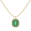 Thumbnail Image 1 of Juliette Maison Natural Emerald Pendant Necklace 10K Yellow Gold