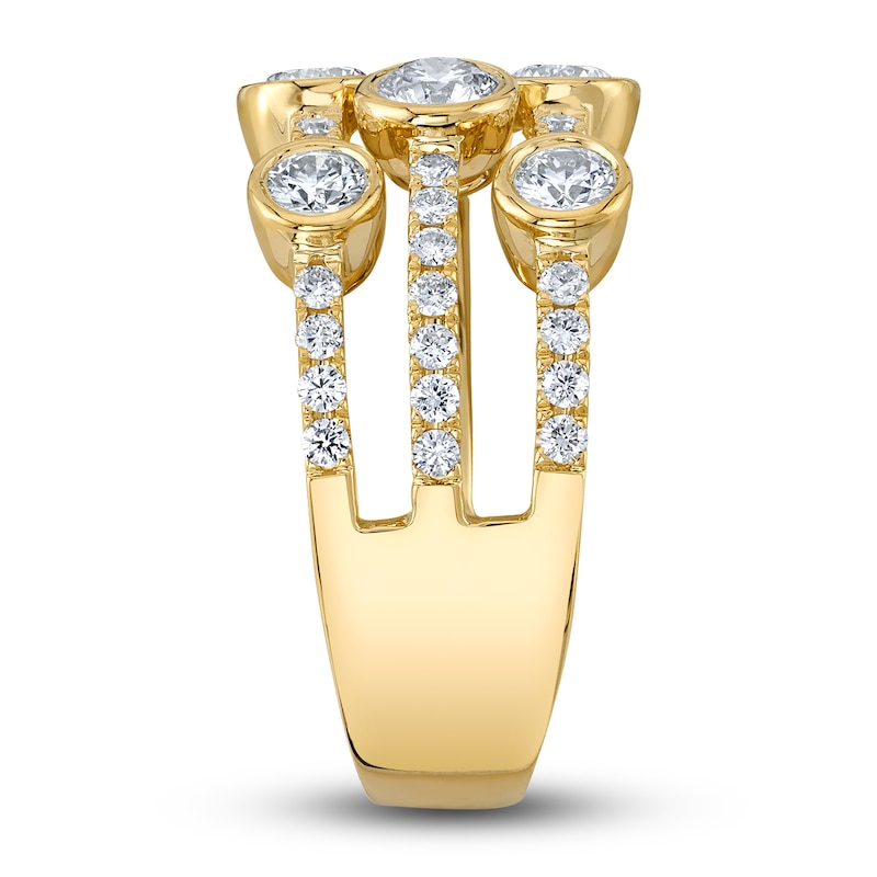 Shy Creation Diamond Ring 1-1/2 ct tw Round 14K Yellow Gold SC55008500