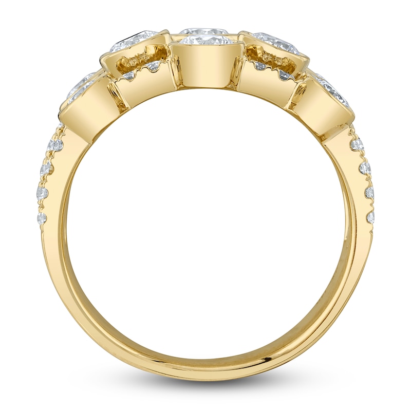 Shy Creation Diamond Ring 1-1/2 ct tw Round 14K Yellow Gold SC55008500