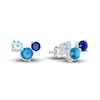Juliette Maison Natural Multi-Gemstone Constellation Stud Earrings 10K White Gold