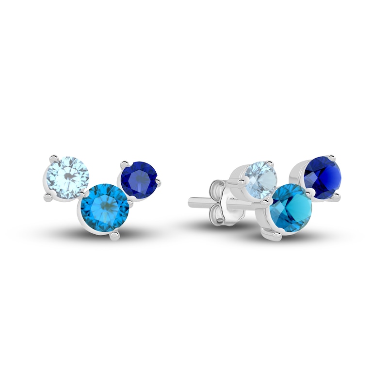 Juliette Maison Natural Multi-Gemstone Constellation Stud Earrings 10K White Gold