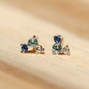 Juliette Maison Natural Multi-Gemstone Constellation Stud Earrings 10K White Gold