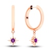 Thumbnail Image 0 of Juliette Maison Natural Amethyst Starburst Drop Earrings 10K Rose Gold