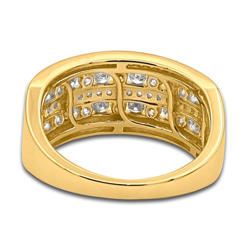 Main Image 3 of Diamond 5-Row Anniversary Band 1 ct tw Round 14K Yellow Gold