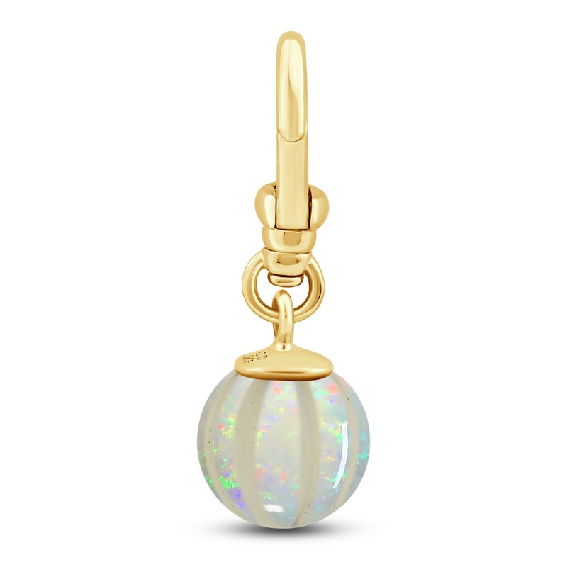 Main Image 1 of Charm'd by Lulu Frost 10K Yellow Gold 9MM Opal Birthstone Charm