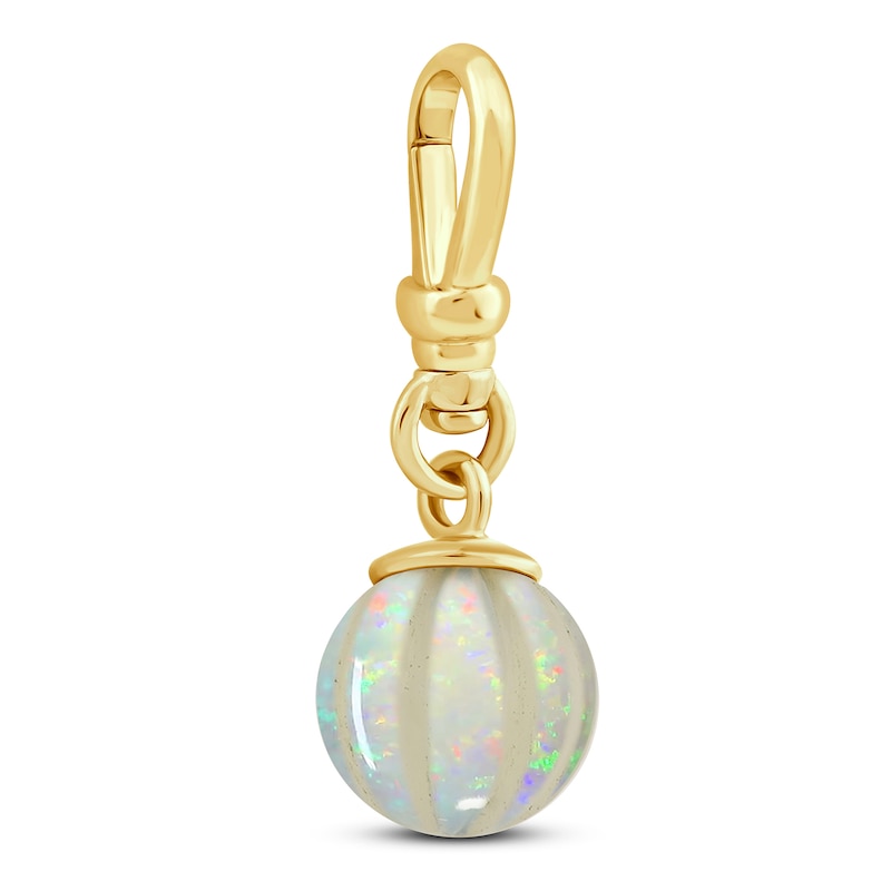 Main Image 2 of Charm'd by Lulu Frost 10K Yellow Gold 9MM Opal Birthstone Charm