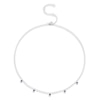 Thumbnail Image 1 of Shy Creation Natural Blue Sapphire Station Dangle Necklace 14K White Gold 18" SC55006414