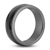 Thumbnail Image 2 of Men's Wood Inlay Wedding Band Black Zirconium 8.0mm