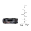 Thumbnail Image 5 of Men's Wood Inlay Wedding Band Black Zirconium 8.0mm