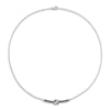 Thumbnail Image 3 of Y-Knot Natural Blue Sapphire Necklace 1/20 ct tw Diamonds 14K White Gold 17"