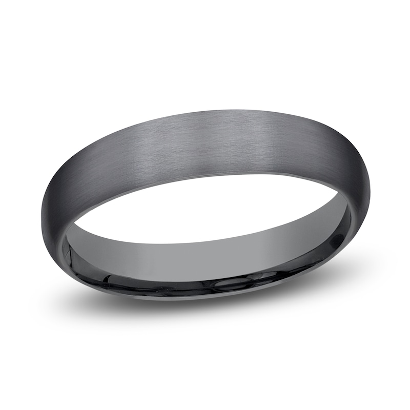 Main Image 1 of Men's Satin Wedding Band Dark Tantalum 4.0mm