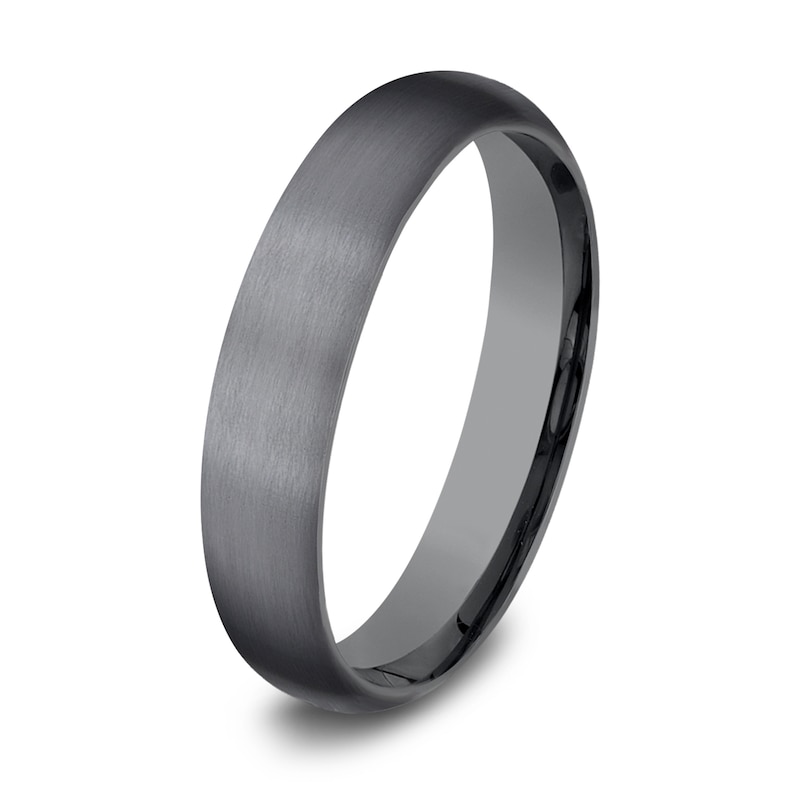Main Image 2 of Men's Satin Wedding Band Dark Tantalum 4.0mm