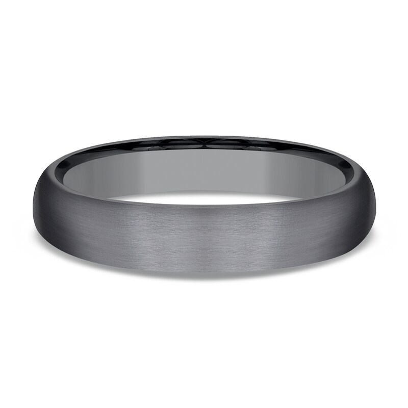 Main Image 3 of Men's Satin Wedding Band Dark Tantalum 4.0mm