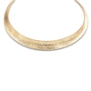 Thumbnail Image 3 of Italia D'Oro Solid Diamond-Cut Omega Chain Necklace 14K Yellow Gold 17"