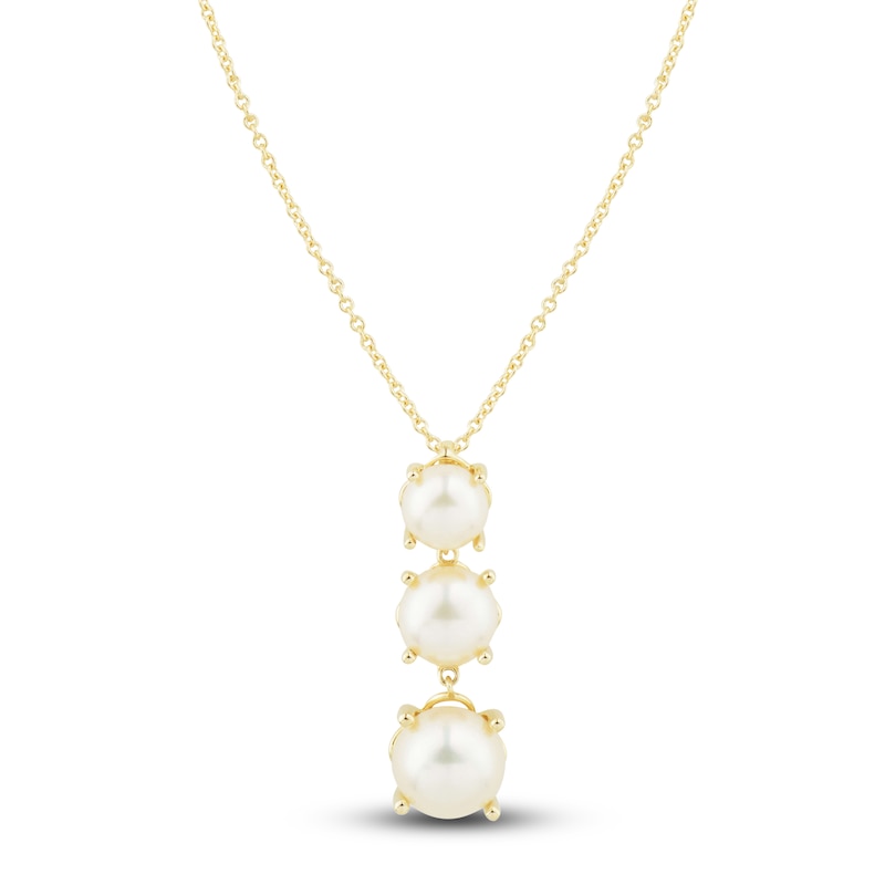 Main Image 1 of Freshwater Cultured Pearl Necklace 14K Yellow Gold 18"