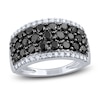 Thumbnail Image 0 of Black & White Diamond Anniversary Band 2 ct tw Round 14K White Gold